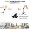 Wig Stand Tripod YIAE Mannequin Head Stand with Suction Cups Stainless Steel Adjustable Tripod Stand Wig Head Stand for Hairdressing Head Trainin
