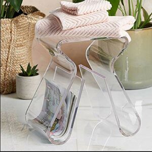 JHBW Square Acrylic Side Table Modern Minimalist Decoration Commercial Quality Suitable for Living Room Balcony Bedroom Cafe Camping H 43cm 16.9i