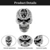 WEBEEDY 4Pcs Car Vent Air Fresheners Clips Retro Metal Skull Head Diffuser Vent Clips Car Interior Accessories