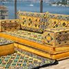 Yellow Sofa Cushions Arabic Majlis Arabic Floor Couch Reading Loveseat 84 Thickness Moroccan Floor Seating Set Moroccan Home Decor Cushion Sofa F