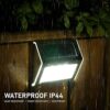 【Cool White】 Solar Fence Lights,Stainless Steel Decorative Lights LED Garden Lights,Waterproof Step Lights Wireless Outdoor Lights for Stair,Wall