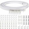 3 Meters Bendable Ceiling Curved Curtain Track Flexible Ceiling Curtain Track Mounted Windows Curved Track for Curtain Rail Track Curtain System