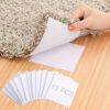 Rug Grippers Hook and Loop Grippers for Rug and Carpet Nonslip Reusable Rug Pads Black 12 Pcs