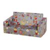 PWTJ Kid Sofa Couch, Double Seat 2 in 1 Flip Open Children Foam Sofa for Ideal Kid Gift (Grey)
