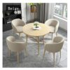 Office Business Hotel Lobby Dining Table Set Office Meeting Room Small Conference Table Set Lounge Table and Chairs for Library Clothing Store Sa