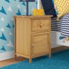ClickDecor Alcott Single Drawer and Storage Cabinet Modern Side End Accent Bedroom or Living Room 19 Table Width Fully Assembled Light Brown