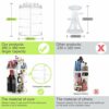 Boxalls Makeup Organiser Rotating Plus Size 8 Layer Large Capacity 360 Degree Cosmetics Organiser Spinning Make up Stand Clear Skincare Makeup Ca