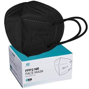 HONGZHI FFP2KN95 Face Mask 5Layer CE certified EN149 Standard Face Mask High Filtration Capacity Individually Packed 20pcsbox Black