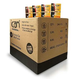 ICAN PERMANENT HAIR COLOR POWDER NO AMONIA NO PEROXIDE 6g each box of 144 pcs NATURAL BLACK