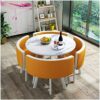 JUAN Office Reception Room Table Conversation Table Set Dining Table and Chair Combination Modern Design Leisure Table 80cm Marble Round Table Si