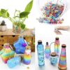 Jacisk Water Beads Kit 50000pcs & 100pcs Large Colorful Gel Soil Mud Bead Jelly Balls for Home Vase Decoration, Vase Filler