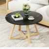 EYHLKM Nordic Living Room Countertop Marble Design Coffee TableSmall Apartment Creative Round Small Table
