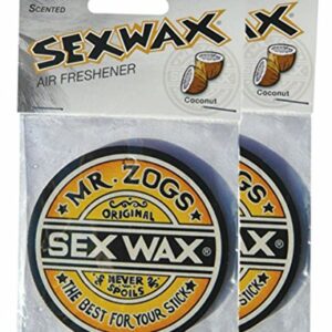 Mr Zogs Sex Wax Car Air Freshener Surf Assorted Fragrances - New (2 x Coconut)