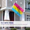 ANLEY Fly Breeze 3x5 Foot Pansexual Pride Flag - Vivid Color and UV Fade Resistant - Canvas Header and Double Stitched - Omnisexual LGBT Flags Po