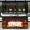 GFSDGF Electric Heating Table Lifting Coffee Table Marble Slate Table Top 360 ThreeDimensional Heating with Invisible Induction Cooker 10Mm Thick