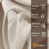 Melodieux Elegant Cotton Wide Blackout Curtain for Sliding Glass Door Living Room Divider Grommet Drapes 100 by 84 Inch Beige 1 Panel