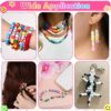 Cridoz Bead Bracelet Making Kit with Pony Beads, Polymer Fruit Clay Beads, Smile Face Charm/ Letter Beads for Friendship Bracelets and Jewelry Ma