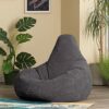 icon Dalton Cord Recliner Bean Bag Chair Charcoal Grey Large Lounge Chair Gaming Bean Bags for Adult with Filling Included Jumbo Cord Adults Bean
