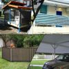 Sunnylaxx Balcony Privacy Screen 90x300 cm Fence Screen for Balcony and Patio, Balcony Cover, PES(160g/㎡) Water-Repellent Wind Protection, with R