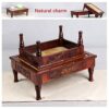 QIANWAN Meditation Table Rectangle Luxury Altar Table Puja Witchcraft Small Wooden Low Table Hand Carved Base For Buddha Sculptures Crafts Orname