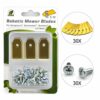 Headley Tools Replacement Robotic Mower Blades (Titanium Coating) For Husqvarna Automower,Gardena Robot Mower (30pcs)