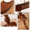 SHtables Coffee Table American Solid Wood Small Round Tablebedside Tablesofa Side Tablenegotiation Table for Living Room Balcony Bedroom Size  80