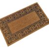 LUA VIKA Coir door mat, inside and outside door mats, welcome mat, indoor and outdoor doormats, front doormat, non slip with PVC backing, entranc