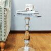 TPZLRN Pure Acrylic End Table Clear Side Table with Clear Small Round Top and Solid Post for Living RoomBedroom and Office Easy Assembly
