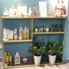 Interior Deco Tables Modern Style Accent Side Tables Simple Shelf Unit Display Storage Stand Golden Iron End Table Console Tables for Bar Living