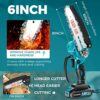 Saker Mini Chainsaw,6 Inch Portable Electric Chainsaw Cordless,2023 Upgrade Small Handheld Chain Saw for Tree Branches,Courtyard, Household and G