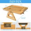 NAVREX Couch Arm Tray Table for Wide Couches Coffee Table Tray for Eating and Drink Sofa Armrest TV Tray Table with 360 Rotating Phone Bracket Gi