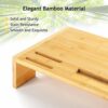 Monitor Riser Stand Bamboo wood Desk & Tabletop Organizer Monitor Mount Computer Laptop