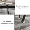 JKGHK Nesting Table Rectangle Set Of 2Creative Wood Nesting Coffee TableSofa Side End Tableswith Adjustable Foot Padfor Living Room Bedroom Balco