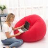 Maifa Bean Bag Chair  Foldable Flocking Inflatable Sofa  Living Room Outdoor Bean Bag Chair Lounger Ultra Soft Inflatable Lazy Sofa Couch
