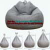Highdi Bean Bag No Filler Gaming Beanbag Chair Cover for Adult Kids Without Filling Highback Comfortable Lazy Sofa Beanbag Soft Toy Storage Bean