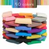 50 Colors,Polymer Modeling Clay for Kids DIY Starter Kits, Oven Baked Model Clay, Non-Toxic, Non-Sticky,with Sculpting Tools, Ideal Gift for Chil