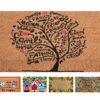 LUA VIKA Coir door mat, inside and outside door mats, welcome mat, indoor and outdoor doormats, front doormat, non slip with PVC backing, entranc