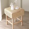 Aitao Nightstands Set of 2 with Rattan Drawer Modern Night Stand for Bedrooms Wooden Bedside Table Side Table for Small Place Living Room and Bed