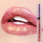 Lip Gloss Matte Lipstick Metallic Light Pink Lipgloss NonStick Cup Glitter Lip Gloss LongLasting Waterproof Metallic Shimmer Liquid Lipstick Spar