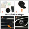 WEBEEDY 4Pcs Car Vent Air Fresheners Clips Retro Metal Skull Head Diffuser Vent Clips Car Interior Accessories