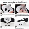 JB London Reusable Dust Face Mask with 10 Filters  Personal Protective Adjustable for Running Cycling Outdoor ActivitiesBlack1 Mask  10 Activated