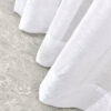 LinenZone Extra Large Sheer White Room Divider Curtains. Pair of 2 Faux Linen White Backdrop Curtain Panels for Extra Wide Windows Bay Windows or