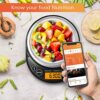 UNIWEIGH Smart Food Scale 6.6lb/3kg, Digital Kitchen Scale with Nutritional Calculator APP and USB Charging Cable, Recharge Bluetooth Scale Gram
