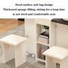 oiakus Drop Leaf Table Folding Dining Table Rectangle Wood Expandable Kitchen Dinner Table with Wheels and 4 Stools Small Space Dining Table for