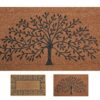 LUA VIKA Coir door mat, inside and outside door mats, welcome mat, indoor and outdoor doormats, front doormat, non slip with PVC backing, entranc