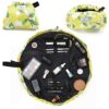 The Flat Lay Makeup Bag  Travel Make Up Organiser for Cosmetics Eyeshadow MakeUp Brushes Lipstick  Tools  Drawstring Bag Storage for Skin Care  T