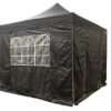 All Seasons Gazebos 3x3m Heavy Duty Fully Waterproof Pop up Gazebo With 4 Side Walls and Accessory Pack - Black