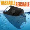 SponDuct Black Elastic Foam Sponge Face Mask Pack of 6 masks Washable  Reusable Breathable Mouth  Nose Cover with Exhalation Valve