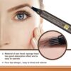 Riceel Eyebrow Pen with Fork Tip Long Liquid Eyebrow Pencil Smudgeproof Brow Pencil  Waterproof Longlasting Natural Looking  S03 BLACK BROWN