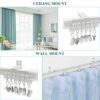 Bendable Ceiling Curtain Track for Bay Window 16FTapprox 5m Flexible Curved Curtain Rail Ceiling Wall Mount Heavy Duty Plastic Curtain Rails Trac